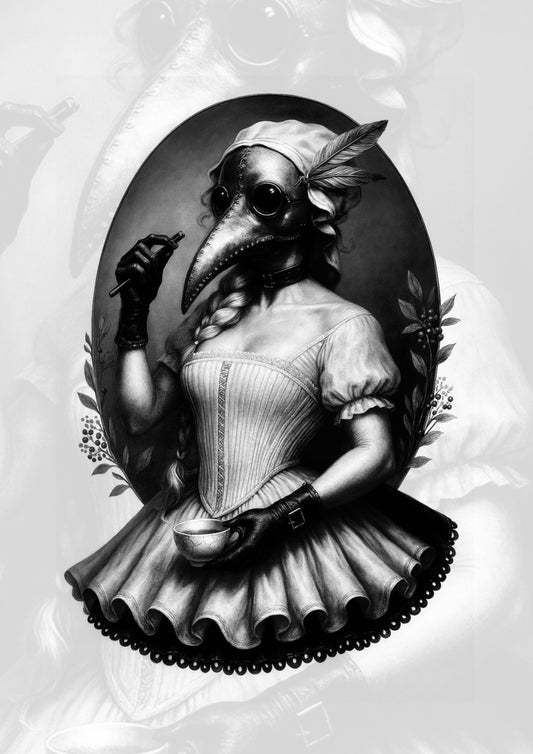 Plague Doctor Skull Lady Tattoo – Ethereal Ink, Paris ON